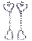 wholesale sterling silver heart wire earrings