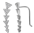 wholesale silver 5 arrow down cz climbing earrings