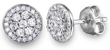 wholesale silver disc stud earrings
