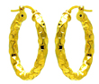 sterling silver gold plated oval hoop earrings