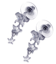 wholesale sterling silver graduated multiple heart cz stud earrings
