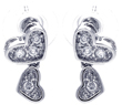 wholesale sterling silver heart cz stud earrings