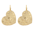 sterling silver gold plated flat scoop heart earrings