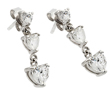 wholesale sterling silver heart cz earrings