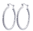 wholesale sterling silver cz hoop earrings