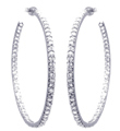 wholesale sterling silver cz hoop earrings