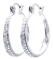 wholesale sterling silver cz hoop earrings