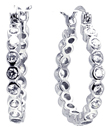 wholesale sterling silver round cz hoop earrings