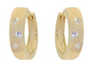 sterling silver gold rhodium plated round cz hoop earrings