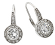 wholesale silver cz hoop earrings