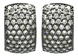wholesale silver pave cz hoop earrings