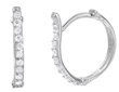 wholesale silver cz hoop earrings