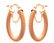 sterling silver rose gold plated italian hoop earrings