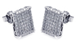 wholesale sterling silver micro pave princess earrings