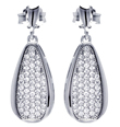 wholesale sterling silver micro pave teardrop cz stud earrings
