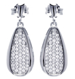 wholesale sterling silver micro pave teardrop cz stud earrings