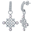 wholesale sterling silver ornate cz earrings