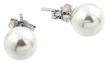 sterling silver rhodioum plated pearl stud earrings
