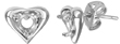 wholesale silver personalized heart mounting earrings