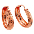 sterling silver rose gold plated hoop earrings