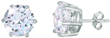 wholesale sterling silver round cz solitaire stud earrings