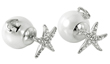 wholesale silver starfish pearl stud earrings