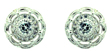 sterling silver rhodioum plated round cz stud earrings