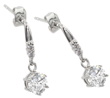 wholesale sterling silver round center cz stud earrings