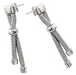 wholesale sterling silver double long stud earrings