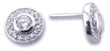 wholesale silver round cz stud earrings