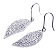 wholesale silver wing cz hook earrings