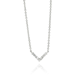 wholesale sterling silver v cz necklace