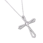wholesale 925 sterling silver cz cross necklace