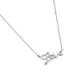 wholesale 925 sterling silver love cz necklace