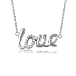 wholesale sterling silver word necklace "love"