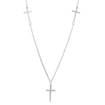 wholesale sterling silver 3 crosses necklace