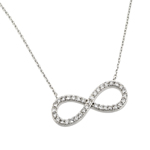 wholesale sterling silver cz infinity pendant necklace