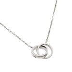 wholesale sterling silver interlocking rings pendant necklace