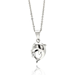 wholesale sterling silver dolphin cz necklace