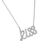 wholesale 925 sterling silver kiss pendant necklace
