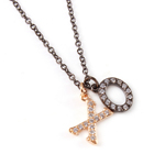 xo hug kiss necklace