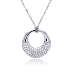 wholesale 925 sterling silver cz ring pendant necklace