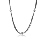 wholesale sterling silver multi strands chain with beads necklace