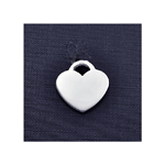 sterling silver engravable heart pendant charm