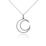 sterling silver open circle pendant necklace