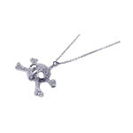 sterling silver skull pendant necklace