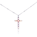 wholesale sterling silver pearl cross necklace