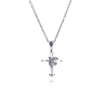 wholesale 925 sterling silver cross dove pendant necklace