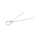 wholesale 925 sterling silver cz heart pendant necklace