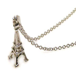 wholesale 925 sterling silver eiffel tower pendant necklace